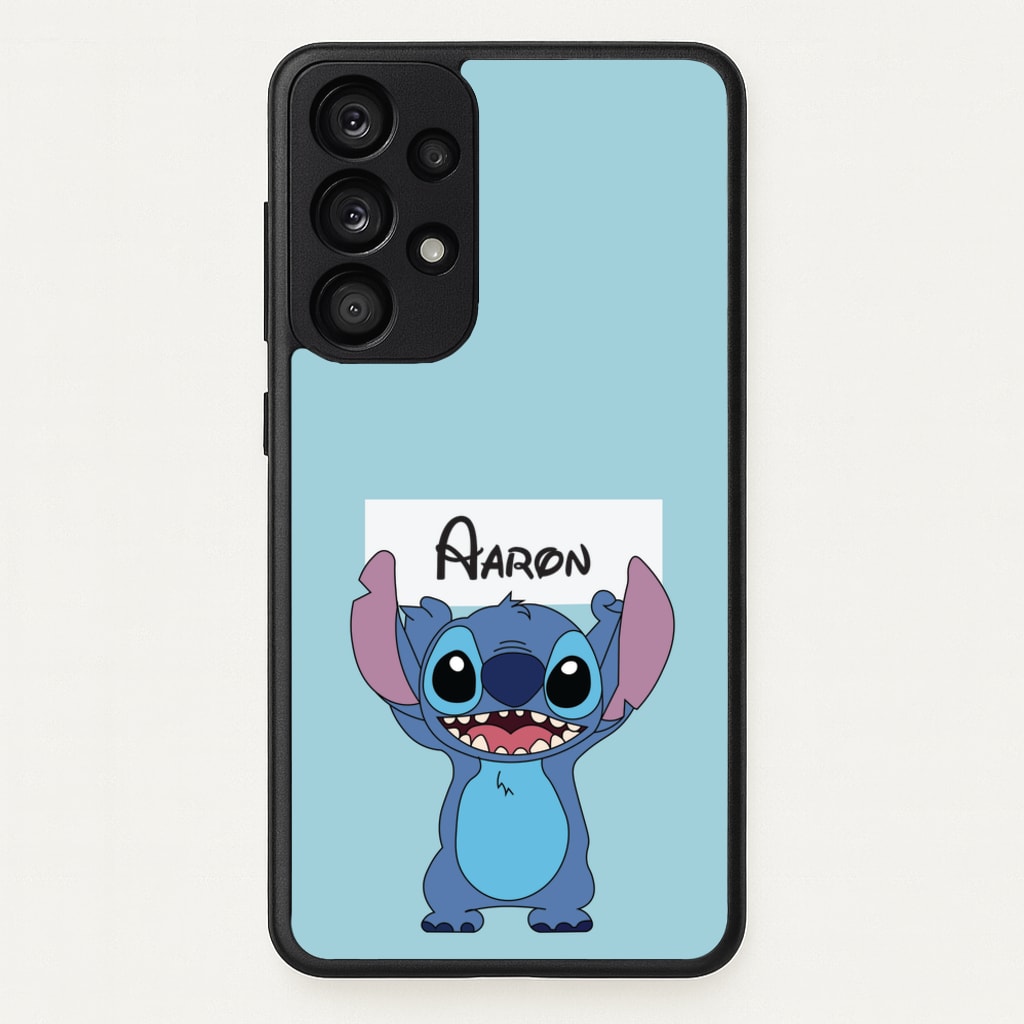 Standing Blue Alien - Personalised Disney  - Disney Phone Case for Galaxy A53