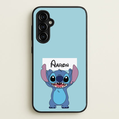 Standing Blue Alien - Personalised Disney  - Disney Phone Case for Galaxy A54