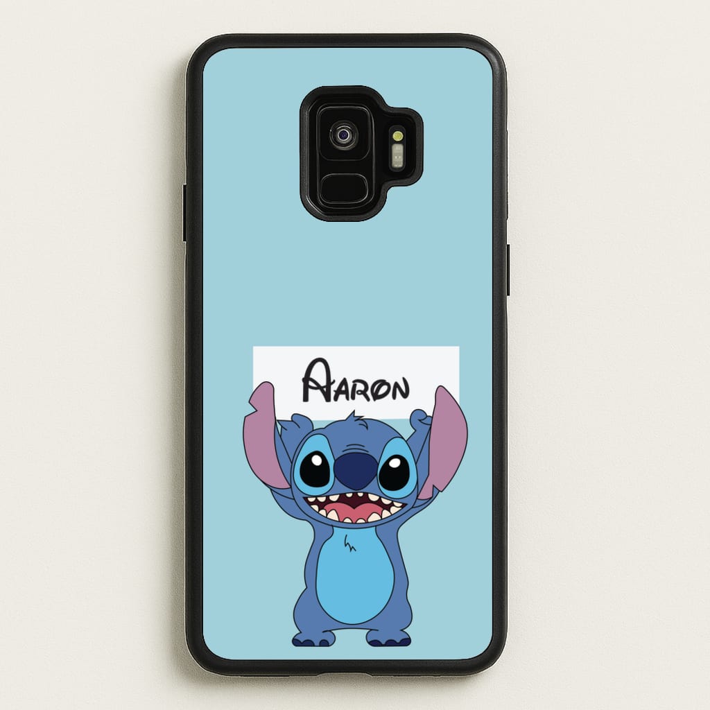 Standing Blue Alien - Personalised Disney  - Disney Phone Case for Galaxy S9