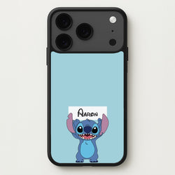 Standing Blue Alien - Personalised Disney Phone Case for iPhone 17 Pro