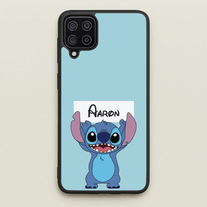 Standing Blue Alien - Personalised Disney  - Disney Phone Case for Galaxy A12