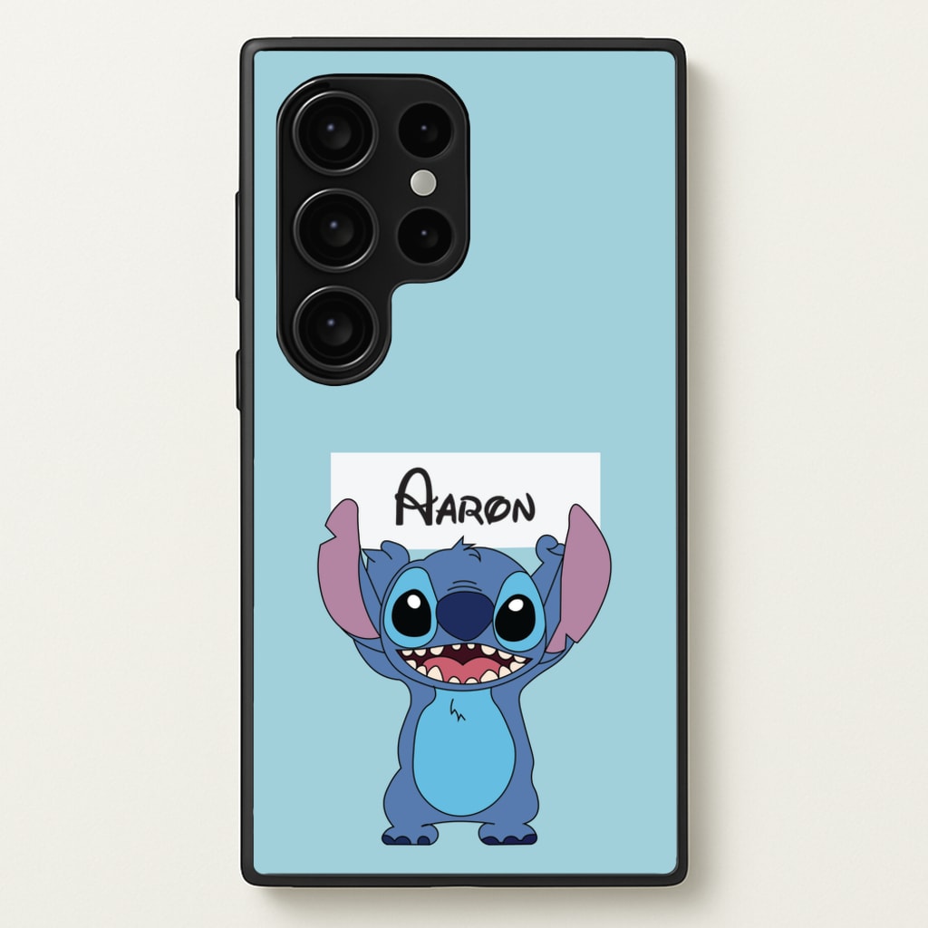 Standing Blue Alien - Personalised Disney  - Disney Phone Case for Galaxy S24 Ultra