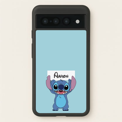 Standing Blue Alien - Personalised Disney  - Disney Phone Case for Google Pixel 7 Pro
