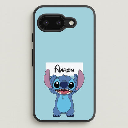Standing Blue Alien - Personalised Disney  - Disney Phone Case for Google Pixel 9a