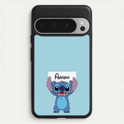 Standing Blue Alien - Personalised Disney  - Disney Phone Case for Google Pixel 9 Pro XL