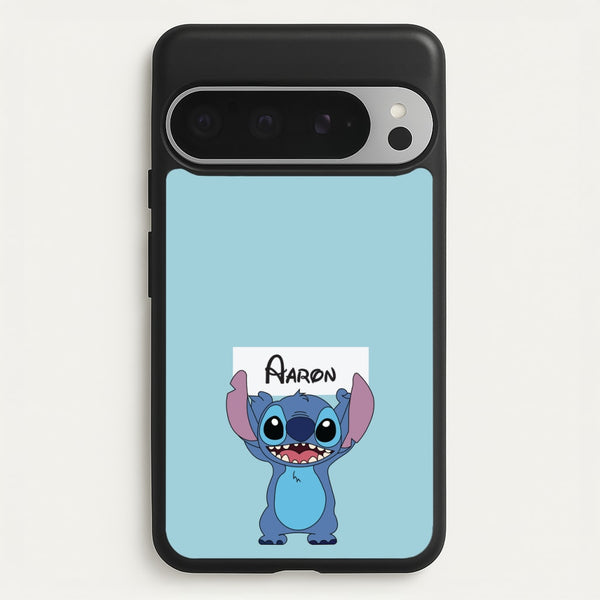 Standing Blue Alien - Personalised Disney  - Disney Phone Case for Google Pixel 9 Pro XL