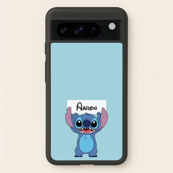 Standing Blue Alien - Personalised Disney  - Disney Phone Case for Google Pixel 8 Pro