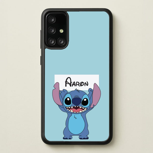 Standing Blue Alien - Personalised Disney  - Disney Phone Case for Galaxy A71