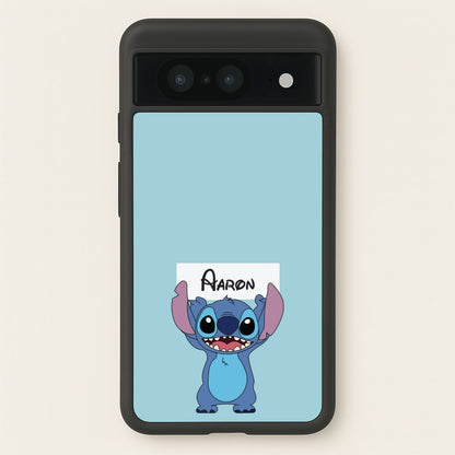 Standing Blue Alien - Personalised Disney  - Disney Phone Case for Google Pixel 8