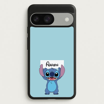 Standing Blue Alien - Personalised Disney  - Disney Phone Case for Google Pixel 9 / 9 Pro