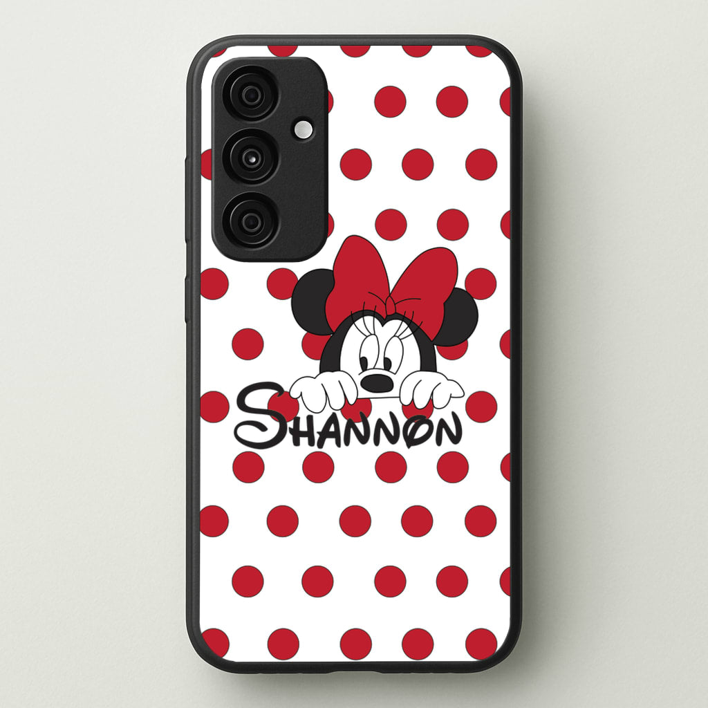 Minnie Mouse - Personalised Fairytale  - Disney Phone Case for Galaxy A35