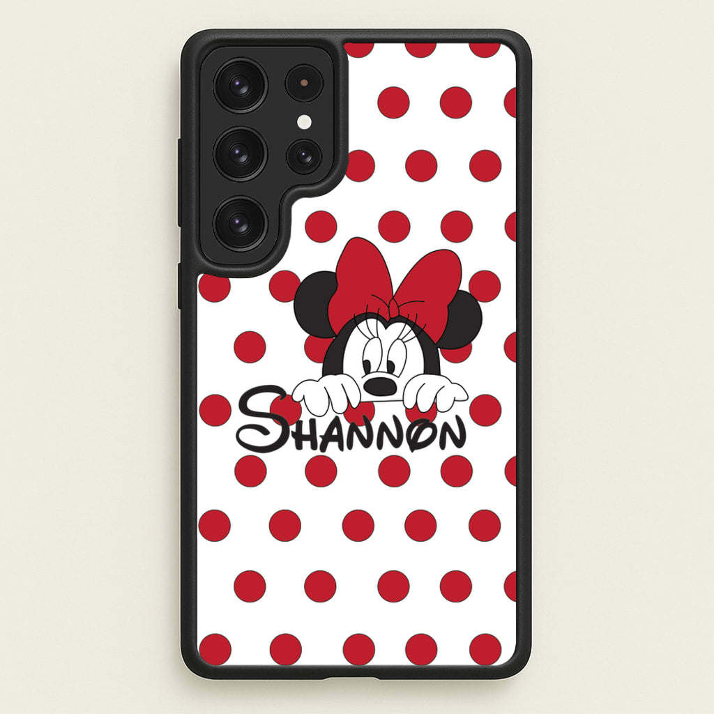 Minnie Mouse - Personalised Fairytale  - Disney Phone Case for Galaxy S22 Ultra