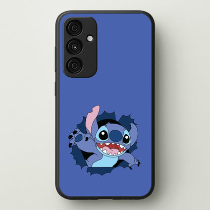 Torn Blue Alien  - Disney Phone Case for Galaxy A35