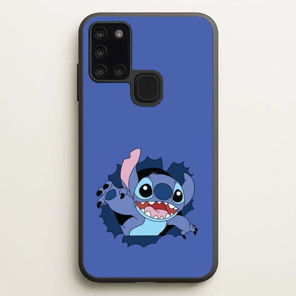 Torn Blue Alien  - Disney Phone Case for Galaxy A21s