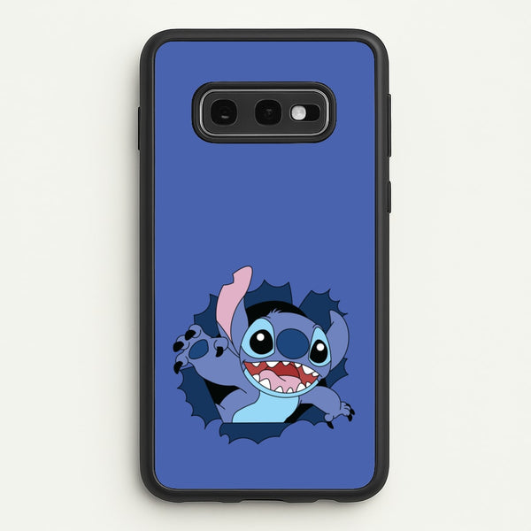 Torn Blue Alien  - Disney Phone Case for Galaxy S10e