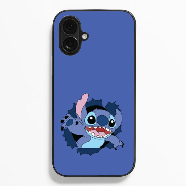 Torn Blue Alien  - Disney Phone Case for iPhone 16 Plus
