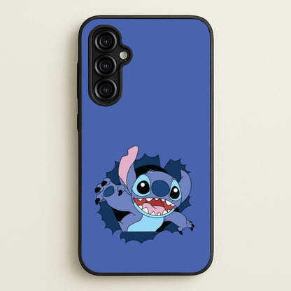 Torn Blue Alien  - Disney Phone Case for Galaxy A54