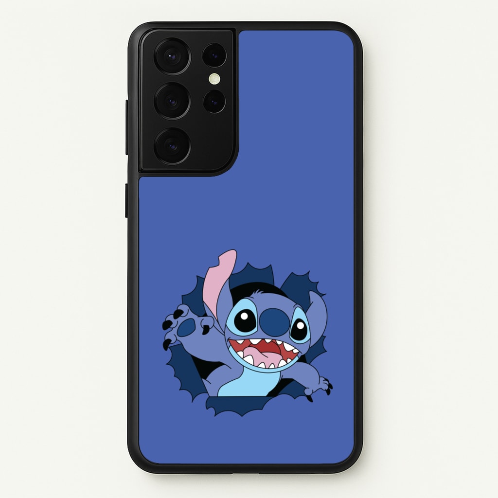 Torn Blue Alien  - Disney Phone Case for Galaxy S21 Ultra