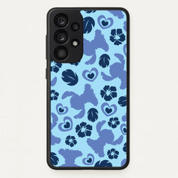 Blue Alien Silhouette Pattern  - Disney Phone Case for Galaxy A53