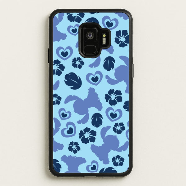 Blue Alien Silhouette Pattern  - Disney Phone Case for Galaxy S9