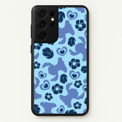 Blue Alien Silhouette Pattern  - Disney Phone Case for Galaxy S21 Ultra
