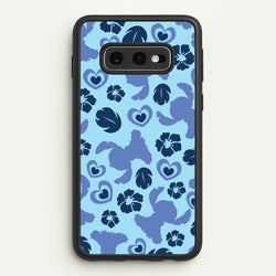 Blue Alien Silhouette Pattern  - Disney Phone Case for Galaxy S10e