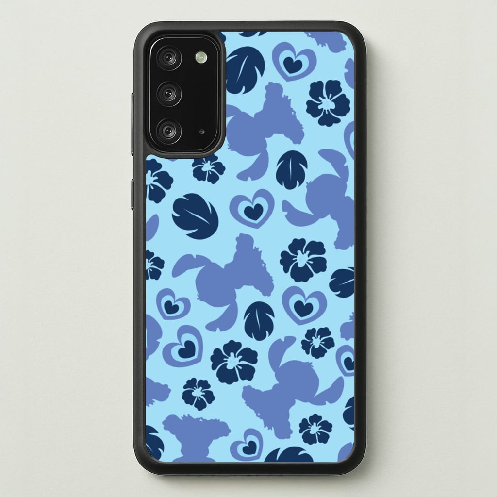 Blue Alien Silhouette Pattern  - Disney Phone Case for Galaxy Note 20