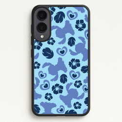 Blue Alien Silhouette Pattern  - Disney Phone Case for Galaxy S25 Edge