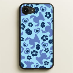 Blue Alien Silhouette Pattern  - Disney Phone Case for iPhone 16e
