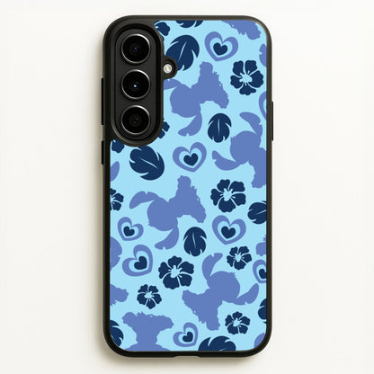 Blue Alien Silhouette Pattern  - Disney Phone Case for Galaxy A56
