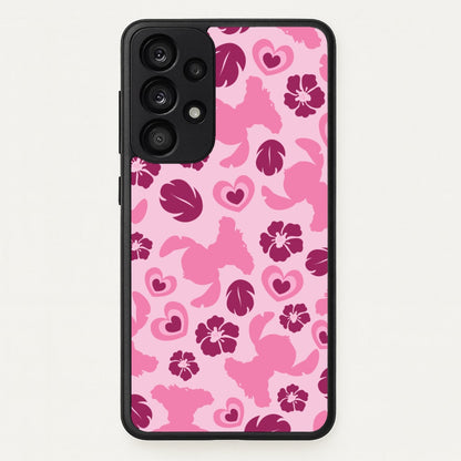 Pink Alien Silhouette Pattern  - Disney Phone Case for Galaxy A53
