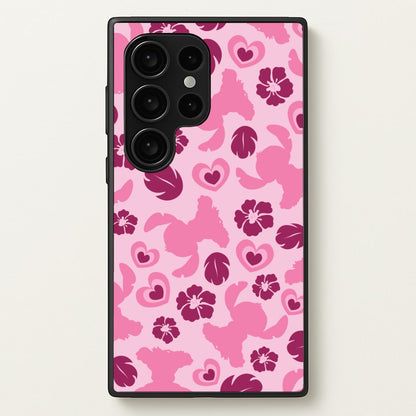 Pink Alien Silhouette Pattern  - Disney Phone Case for Galaxy S24 Ultra