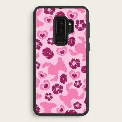 Pink Alien Silhouette Pattern  - Disney Phone Case for Galaxy S9 Plus