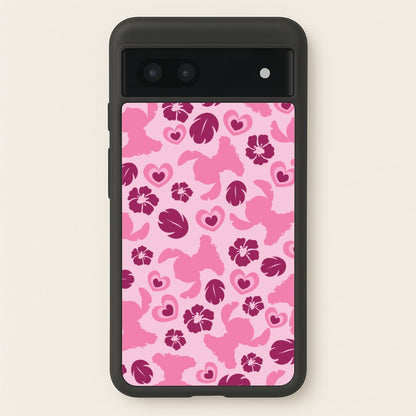 Pink Alien Silhouette Pattern  - Disney Phone Case for Google Pixel 7a
