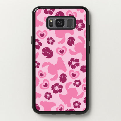 Pink Alien Silhouette Pattern  - Disney Phone Case for Galaxy S8 Plus