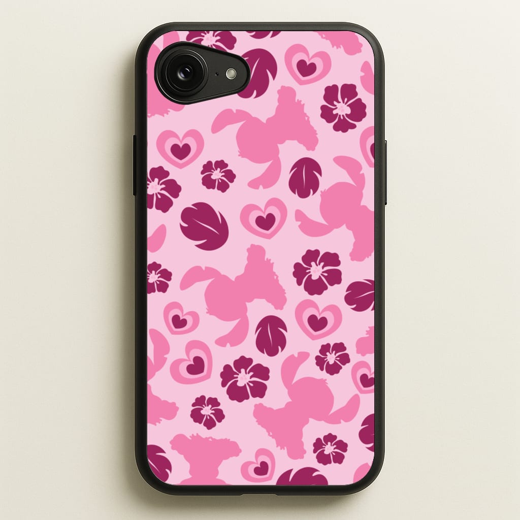 Pink Alien Silhouette Pattern  - Disney Phone Case for iPhone 16e