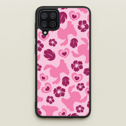 Pink Alien Silhouette Pattern  - Disney Phone Case for Galaxy A12