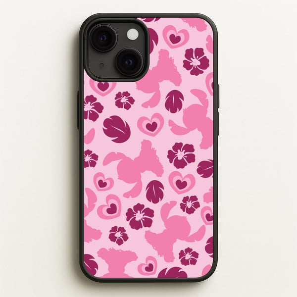 Pink Alien Silhouette Pattern  - Disney Phone Case for iPhone 13 Mini