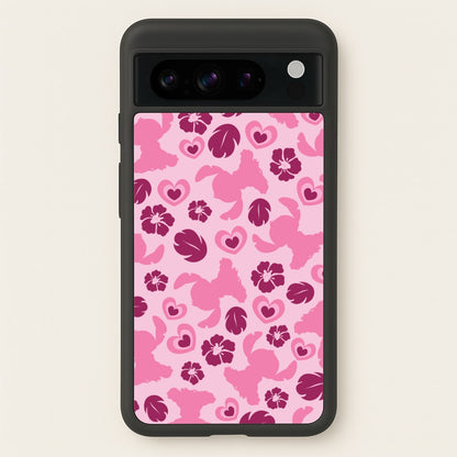 Pink Alien Silhouette Pattern  - Disney Phone Case for Google Pixel 8 Pro