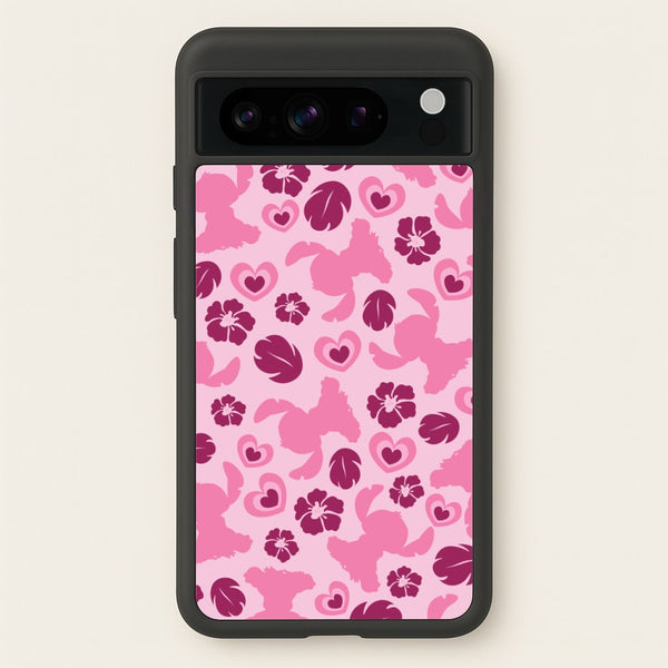 Pink Alien Silhouette Pattern  - Disney Phone Case for Google Pixel 8 Pro