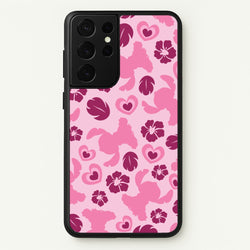 Pink Alien Silhouette Pattern  - Disney Phone Case for Galaxy S21 Ultra