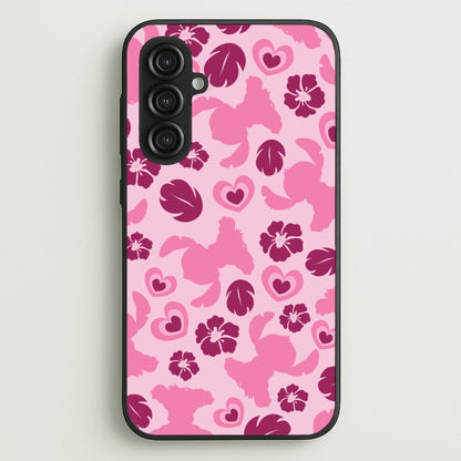 Pink Alien Silhouette Pattern  - Disney Phone Case for Galaxy S23FE