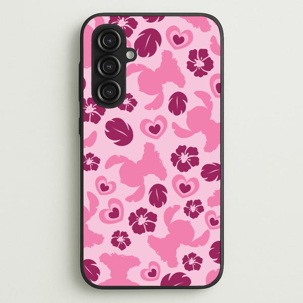 Pink Alien Silhouette Pattern  - Disney Phone Case for Galaxy S23FE