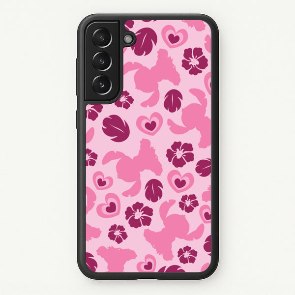 Pink Alien Silhouette Pattern  - Disney Phone Case for Galaxy S21FE