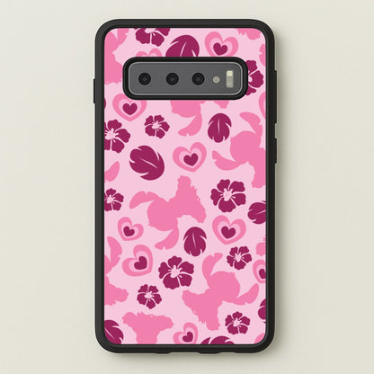 Pink Alien Silhouette Pattern  - Disney Phone Case for Galaxy S10 Plus