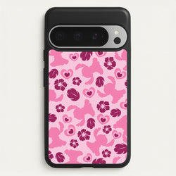 Pink Alien Silhouette Pattern  - Disney Phone Case for Google Pixel 9 Pro XL