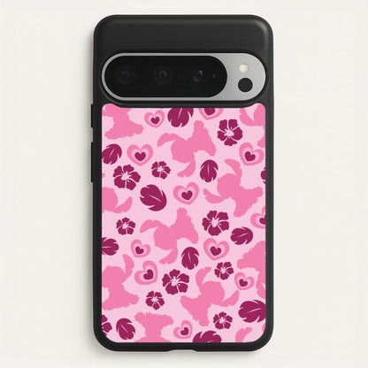 Pink Alien Silhouette Pattern  - Disney Phone Case for Google Pixel 9 Pro XL