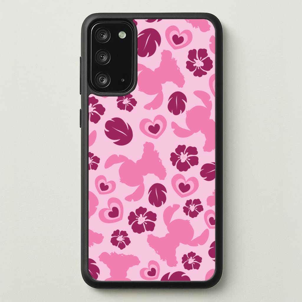 Pink Alien Silhouette Pattern  - Disney Phone Case for Galaxy Note 20
