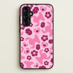 Pink Alien Silhouette Pattern  - Disney Phone Case for Galaxy A54