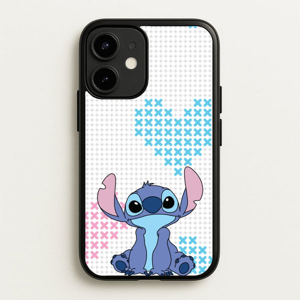 Blue Alien Hearts  - Disney Phone Case for iPhone 12 / 12 Pro